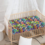 Colorful Graffiti Pattern Print Baby Crib Sheet