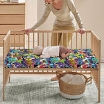 Colorful Graffiti Pattern Print Baby Crib Sheet