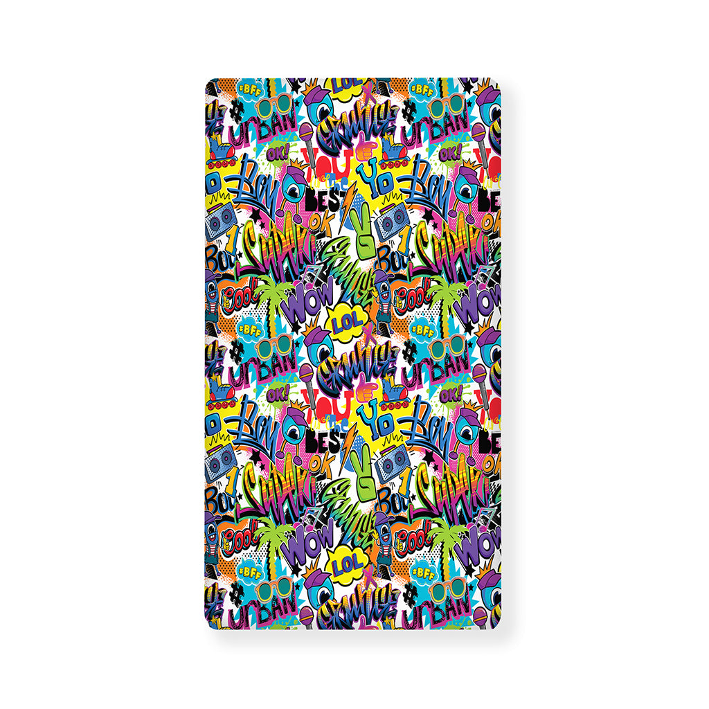 Colorful Graffiti Pattern Print Baby Crib Sheet