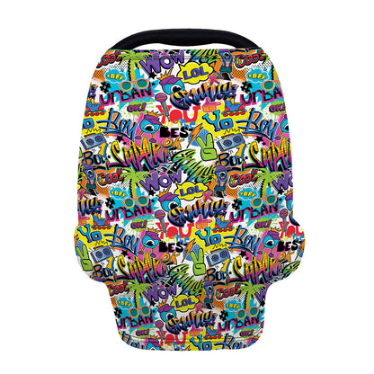 Colorful Graffiti Pattern Print Baby Seat Cover
