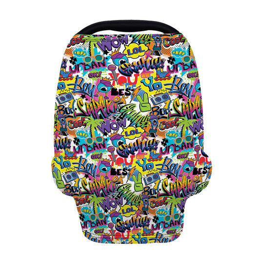 Colorful Graffiti Pattern Print Baby Seat Cover