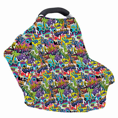 Colorful Graffiti Pattern Print Baby Seat Cover