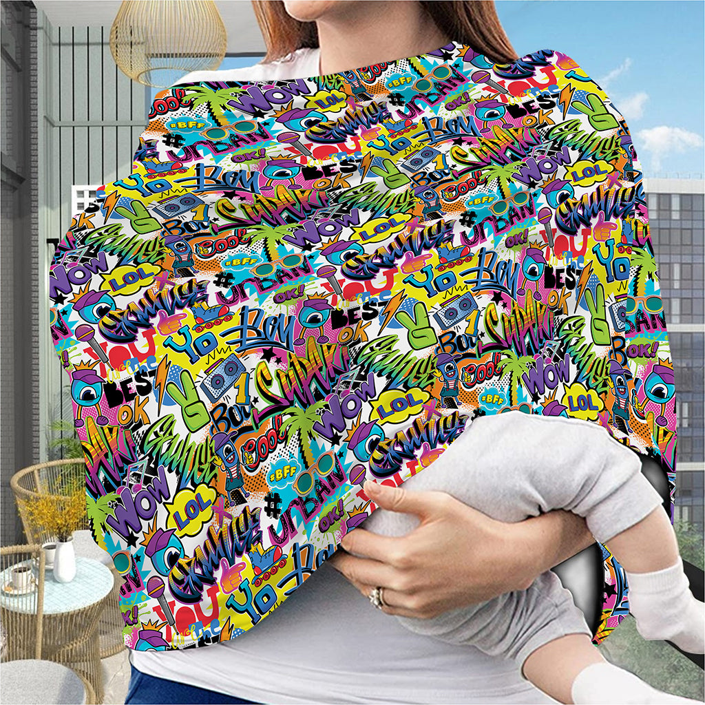 Colorful Graffiti Pattern Print Baby Seat Cover