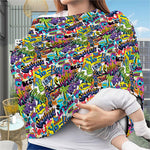 Colorful Graffiti Pattern Print Baby Seat Cover