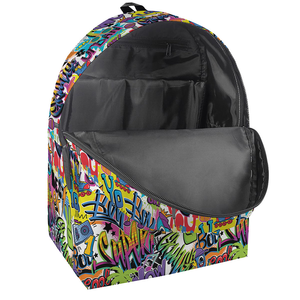 Colorful Graffiti Pattern Print Backpack