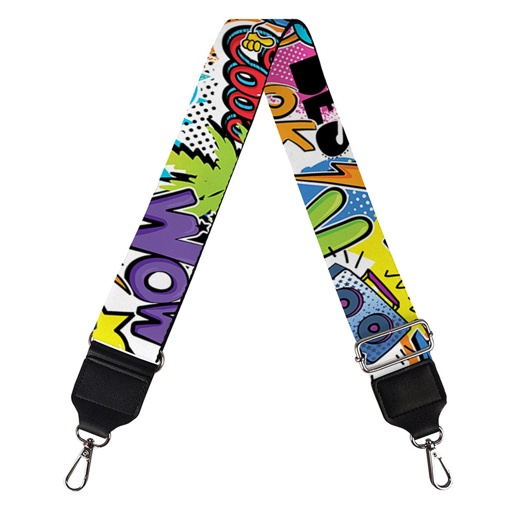 Colorful Graffiti Pattern Print Bag Strap