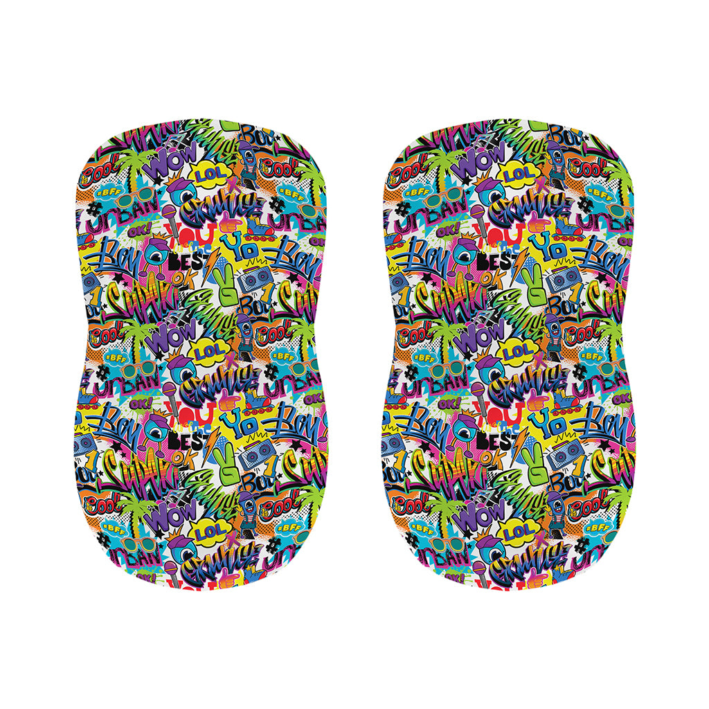 Colorful Graffiti Pattern Print Bar Stool Covers