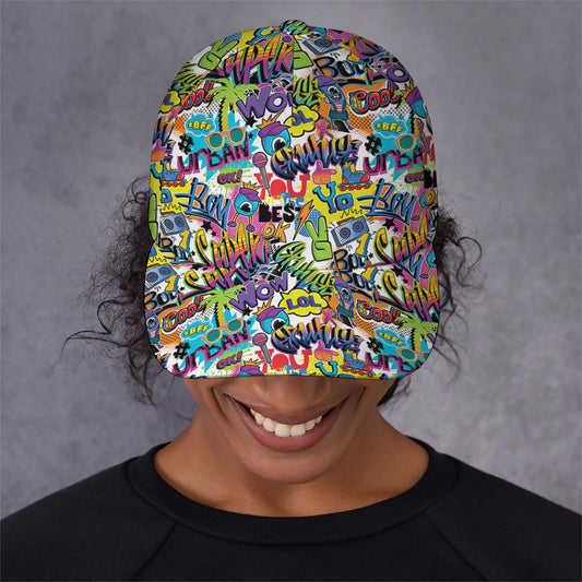 Colorful Graffiti Pattern Print Baseball Cap