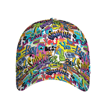 Colorful Graffiti Pattern Print Baseball Cap