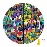 Colorful Graffiti Pattern Print Basketball