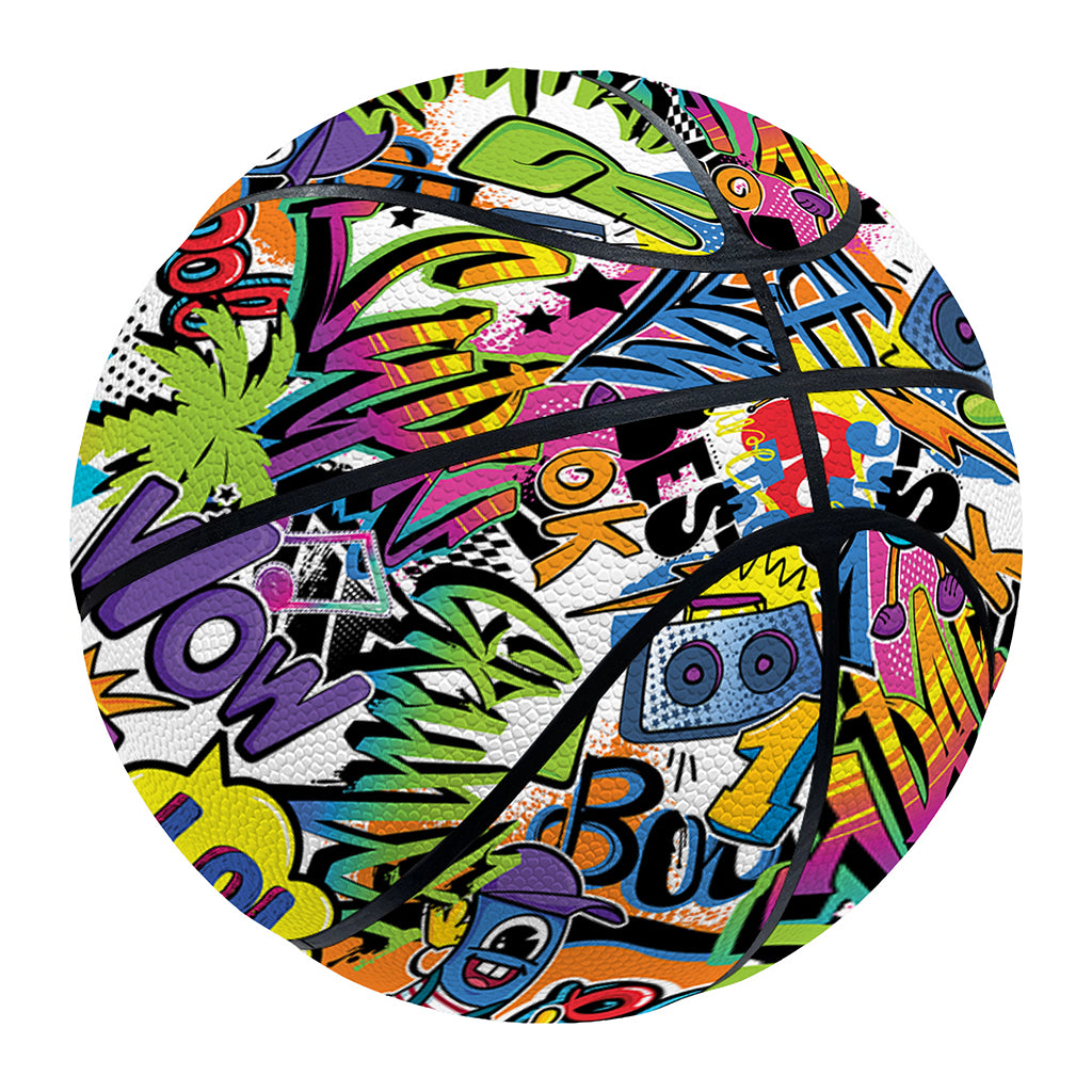 Colorful Graffiti Pattern Print Basketball