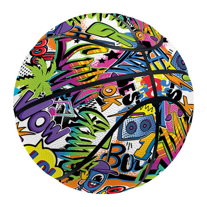 Colorful Graffiti Pattern Print Basketball