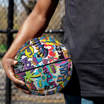Colorful Graffiti Pattern Print Basketball