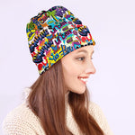 Colorful Graffiti Pattern Print Beanie