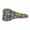 Colorful Graffiti Pattern Print Bicycle Seat Cover