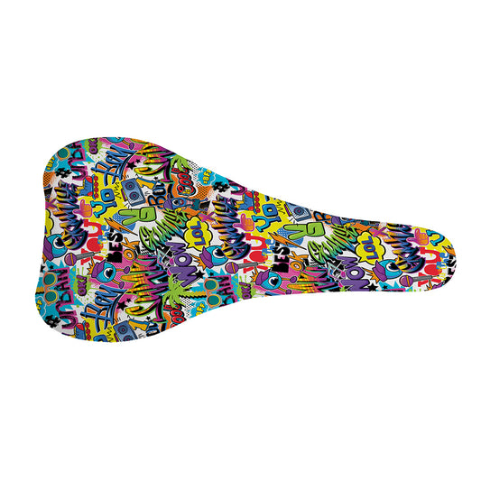 Colorful Graffiti Pattern Print Bicycle Seat Cover