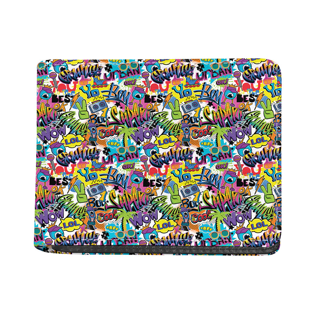 Colorful Graffiti Pattern Print Bifold Wallet