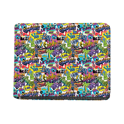 Colorful Graffiti Pattern Print Bifold Wallet