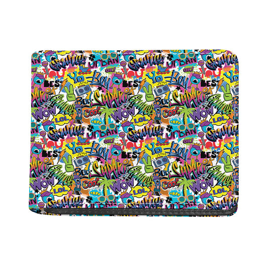 Colorful Graffiti Pattern Print Bifold Wallet