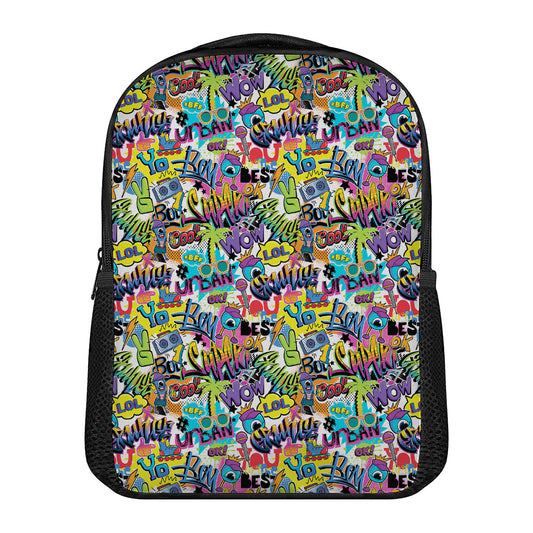 Colorful Graffiti Pattern Print Casual Backpack