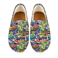 Colorful Graffiti Pattern Print Casual Shoes
