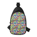 Colorful Graffiti Pattern Print Sling Bag