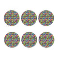 Colorful Graffiti Pattern Print Coaster Set