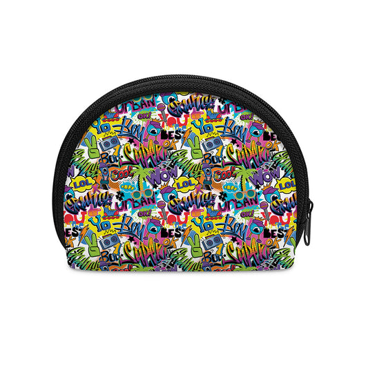 Colorful Graffiti Pattern Print Coin Purse