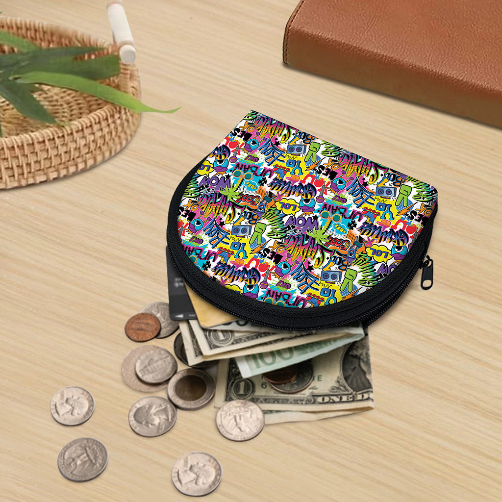 Colorful Graffiti Pattern Print Coin Purse
