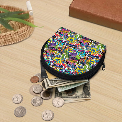 Colorful Graffiti Pattern Print Coin Purse