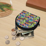 Colorful Graffiti Pattern Print Coin Purse