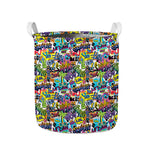 Colorful Graffiti Pattern Print Collapsible Laundry Basket