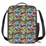 Colorful Graffiti Pattern Print Crossbody Lunch Bag