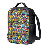 Colorful Graffiti Pattern Print Crossbody Lunch Bag