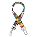 Colorful Graffiti Pattern Print Dog Seat Belt