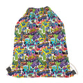 Colorful Graffiti Pattern Print Drawstring Bag