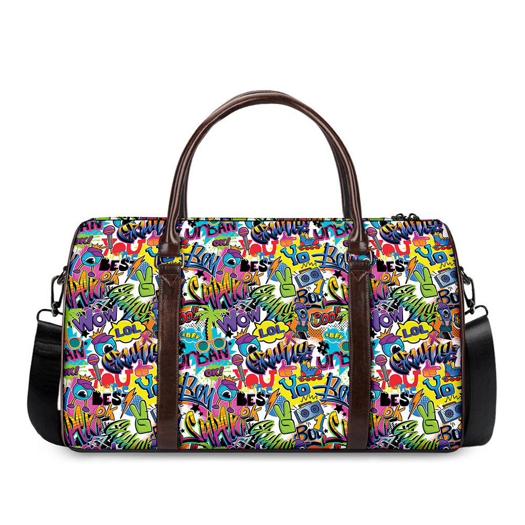 Colorful Graffiti Pattern Print Duffle Bag