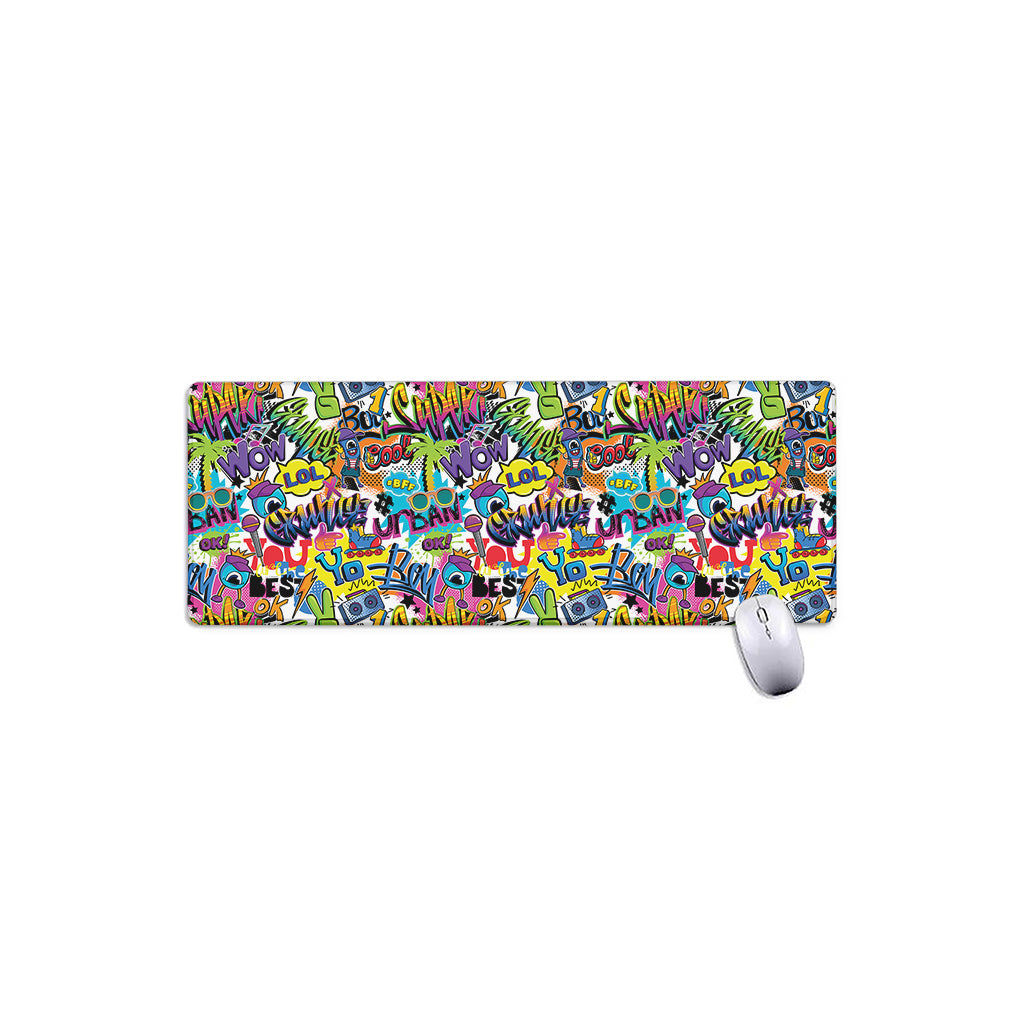 Colorful Graffiti Pattern Print Extended Mouse Pad