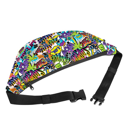 Colorful Graffiti Pattern Print Fanny Pack