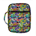 Colorful Graffiti Pattern Print Front Pocket Bible Bag