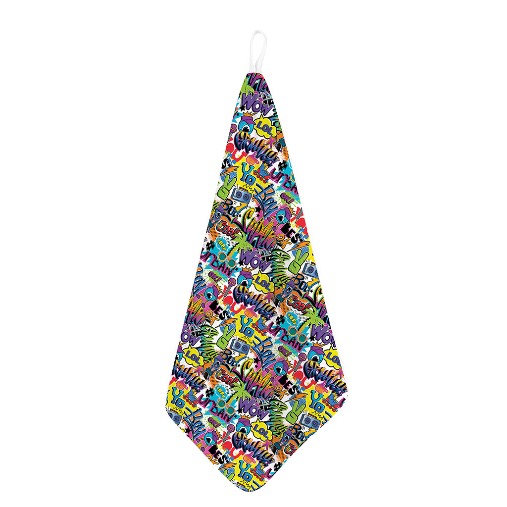 Colorful Graffiti Pattern Print Hand Towel