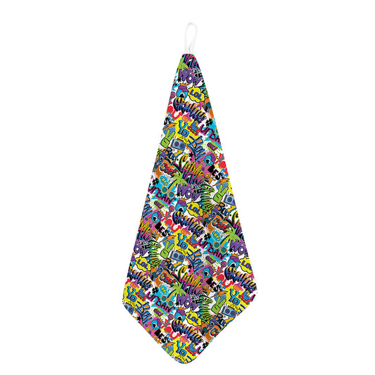 Colorful Graffiti Pattern Print Hand Towel