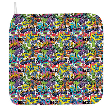 Colorful Graffiti Pattern Print Hand Towel