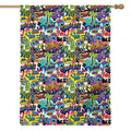 Colorful Graffiti Pattern Print House Flag