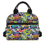 Colorful Graffiti Pattern Print Insulated Lunch Bag