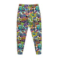 Colorful Graffiti Pattern Print Jogger Pants