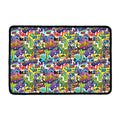 Colorful Graffiti Pattern Print Kitchen Mat