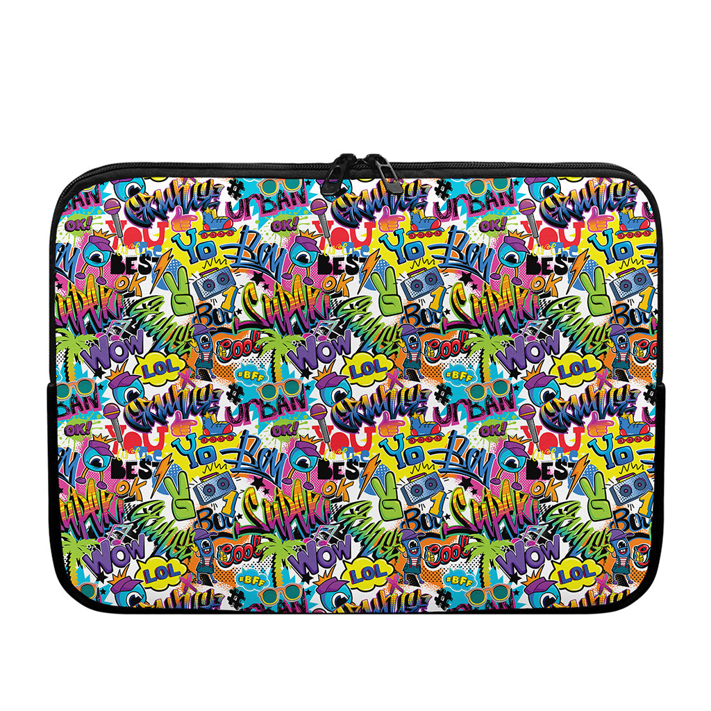 Colorful Graffiti Pattern Print Laptop Sleeve