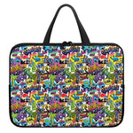 Colorful Graffiti Pattern Print Laptop Sleeve With Handle
