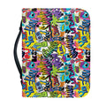 Colorful Graffiti Pattern Print Leather Bible Cover